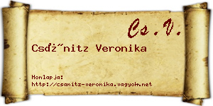 Csánitz Veronika névjegykártya