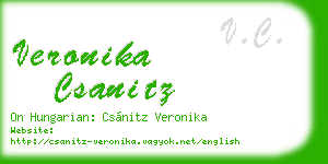 veronika csanitz business card